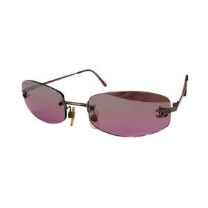 Chanel Purple Rimless Sunglasses